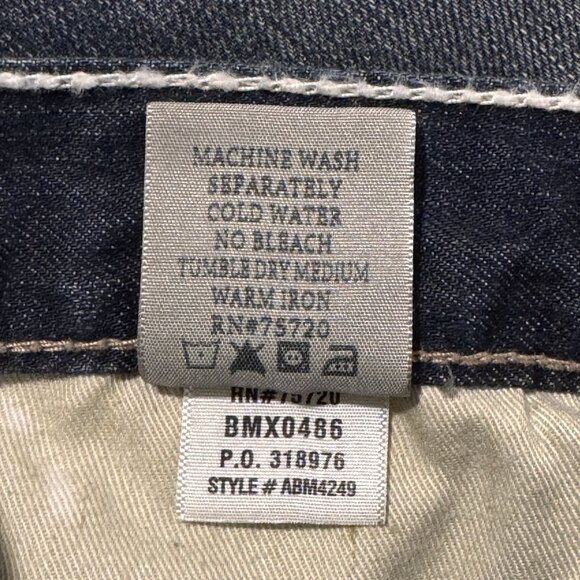 Buckle BKE Jeans Mens 32S Blue Tyler Bootleg Relaxed Distressed Dark Wash Denim - Picture 9 of 14